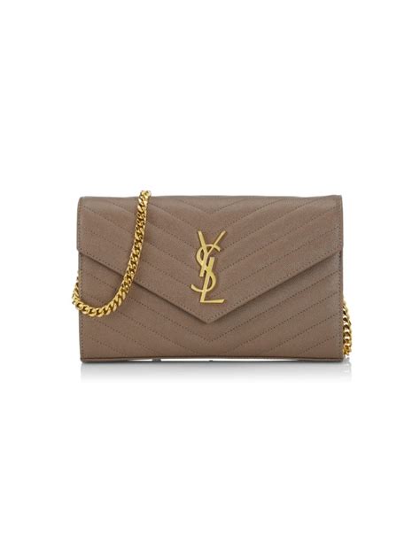 ysl women wallet monogram grain de poudre sl nude|CLASSIC CASSANDRE CHAIN WALLET IN GRAIN DE .